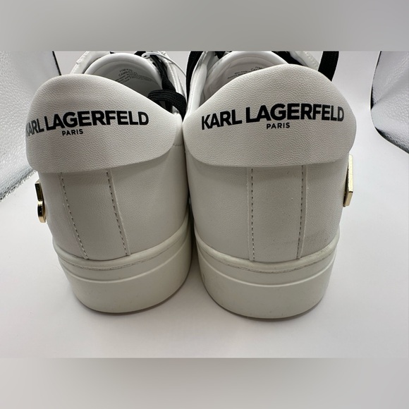 New!Karl Lagerfeld Paris Womens Cate Pins Cute Logo Charm White Sneakers Size 11 - Picture 5 of 10